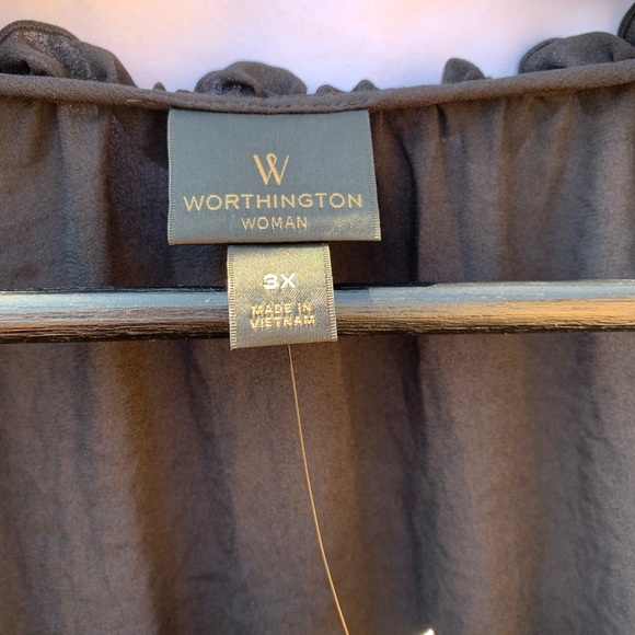 Worthington black sheer blouse - Picture 4 of 11
